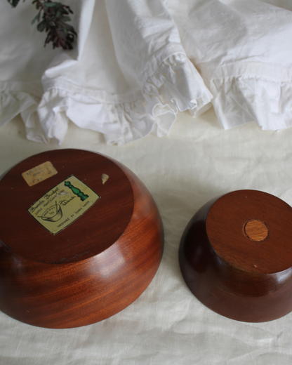 Mahogany Bowls | Set of 2
