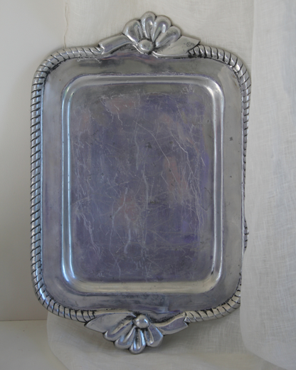 Vintage Pewter Serving Platter
