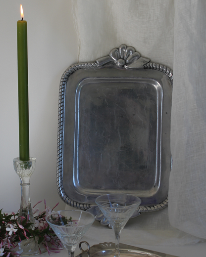 Vintage Pewter Serving Platter
