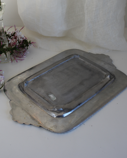 Vintage Pewter Serving Platter