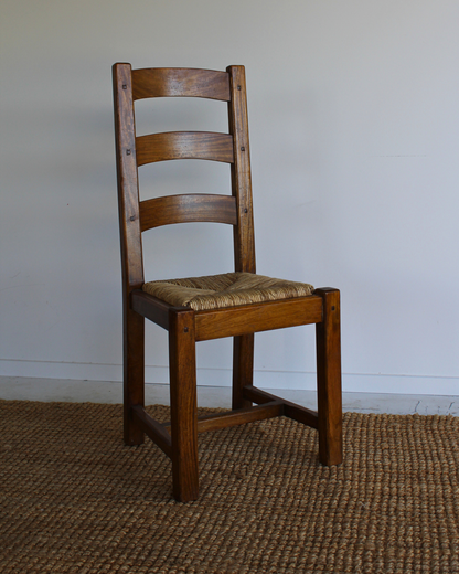 Vintage Ladder Back Dining Chairs / Set of 4