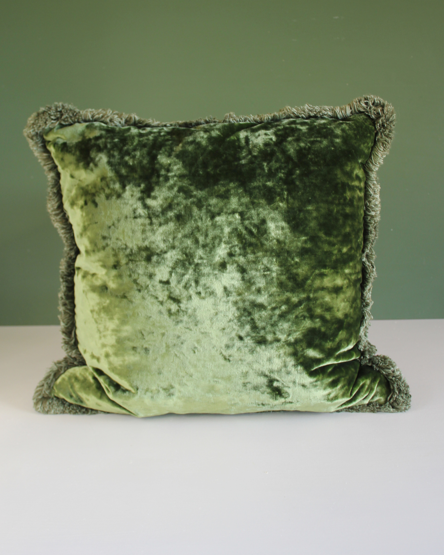 Little & Fox Fringed Velvet Cushion