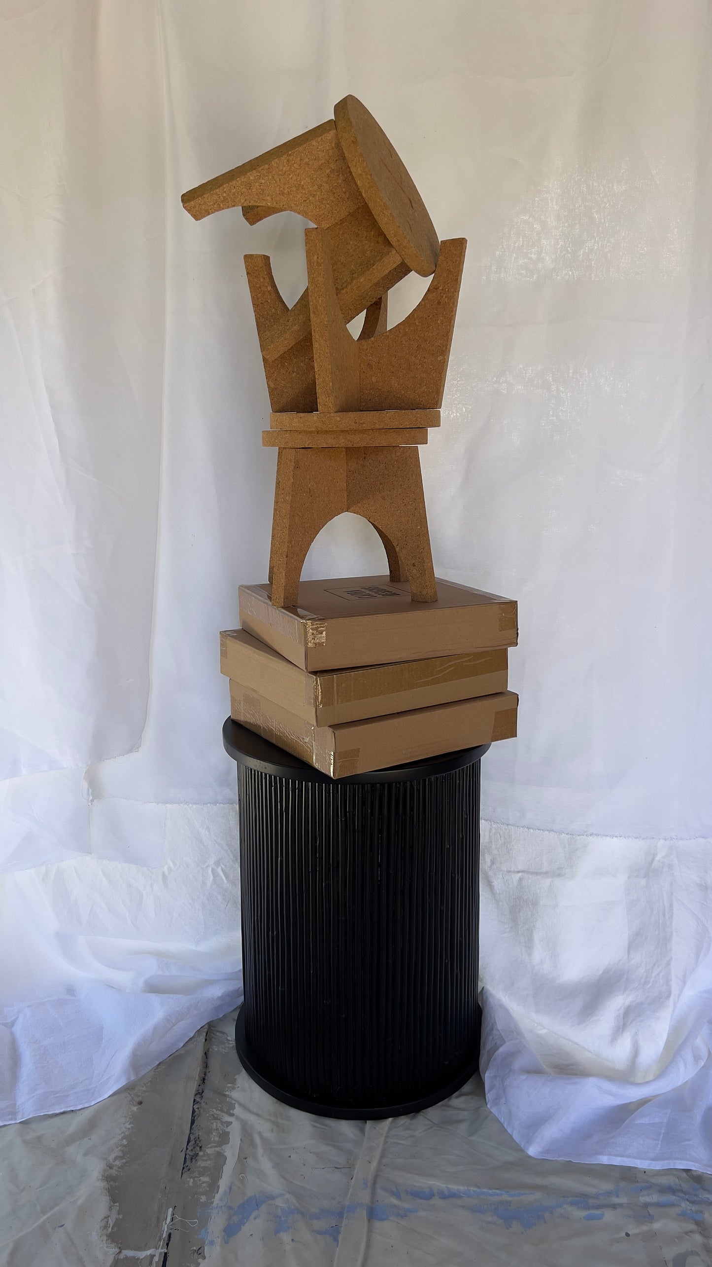 Flat-Pack Cork Plant Stand – Natural (4 available)