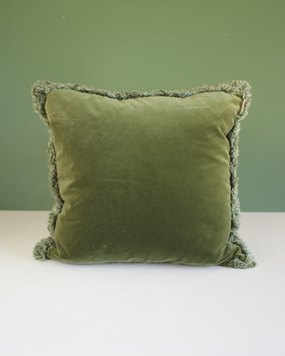 Little & Fox Fringed Velvet Cushion