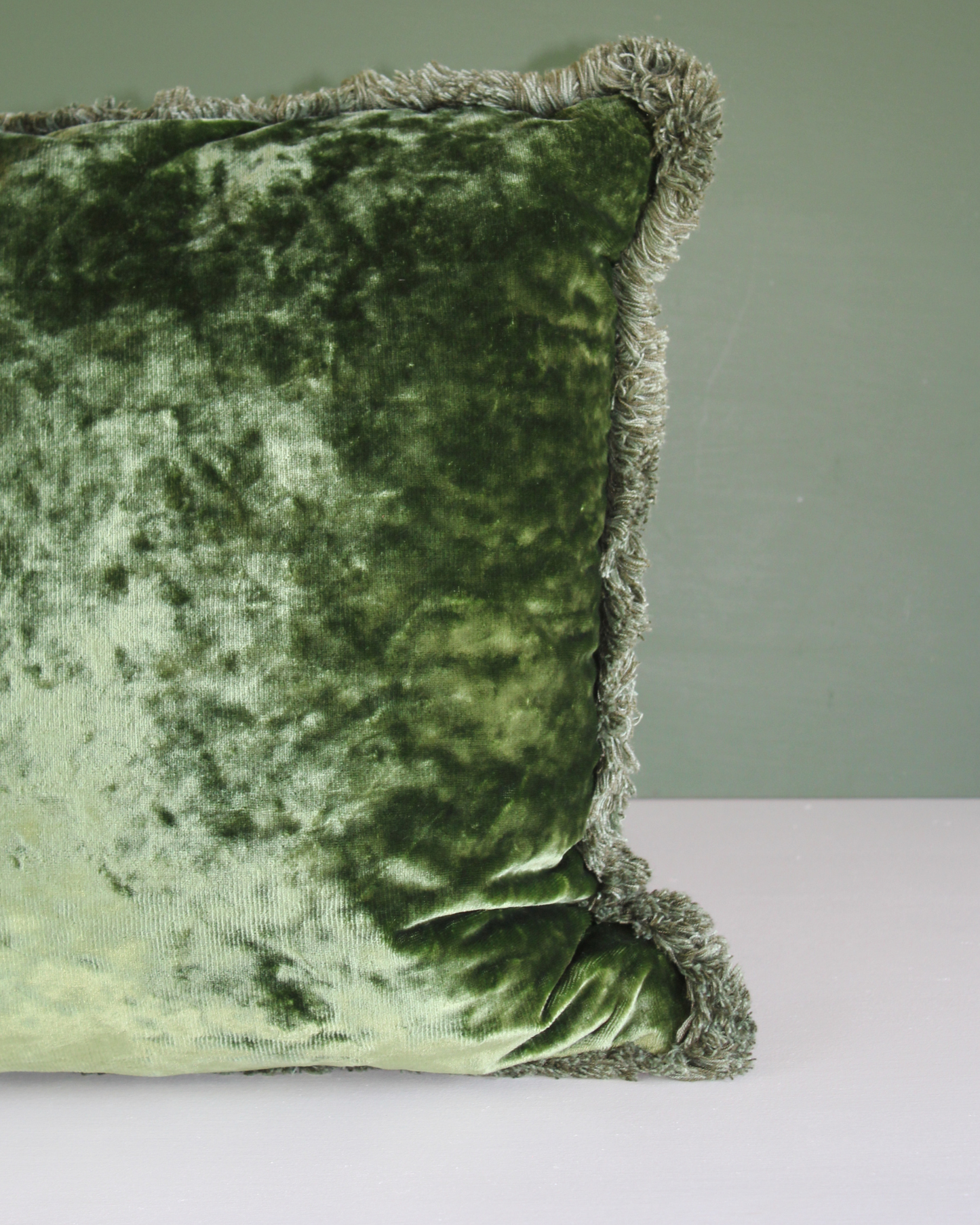 Little & Fox Fringed Velvet Cushion