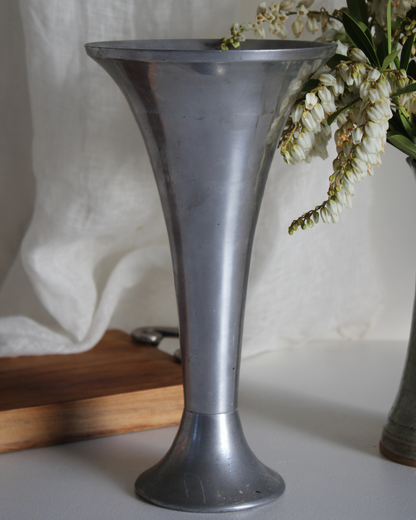 Pewter Trumpet Vase