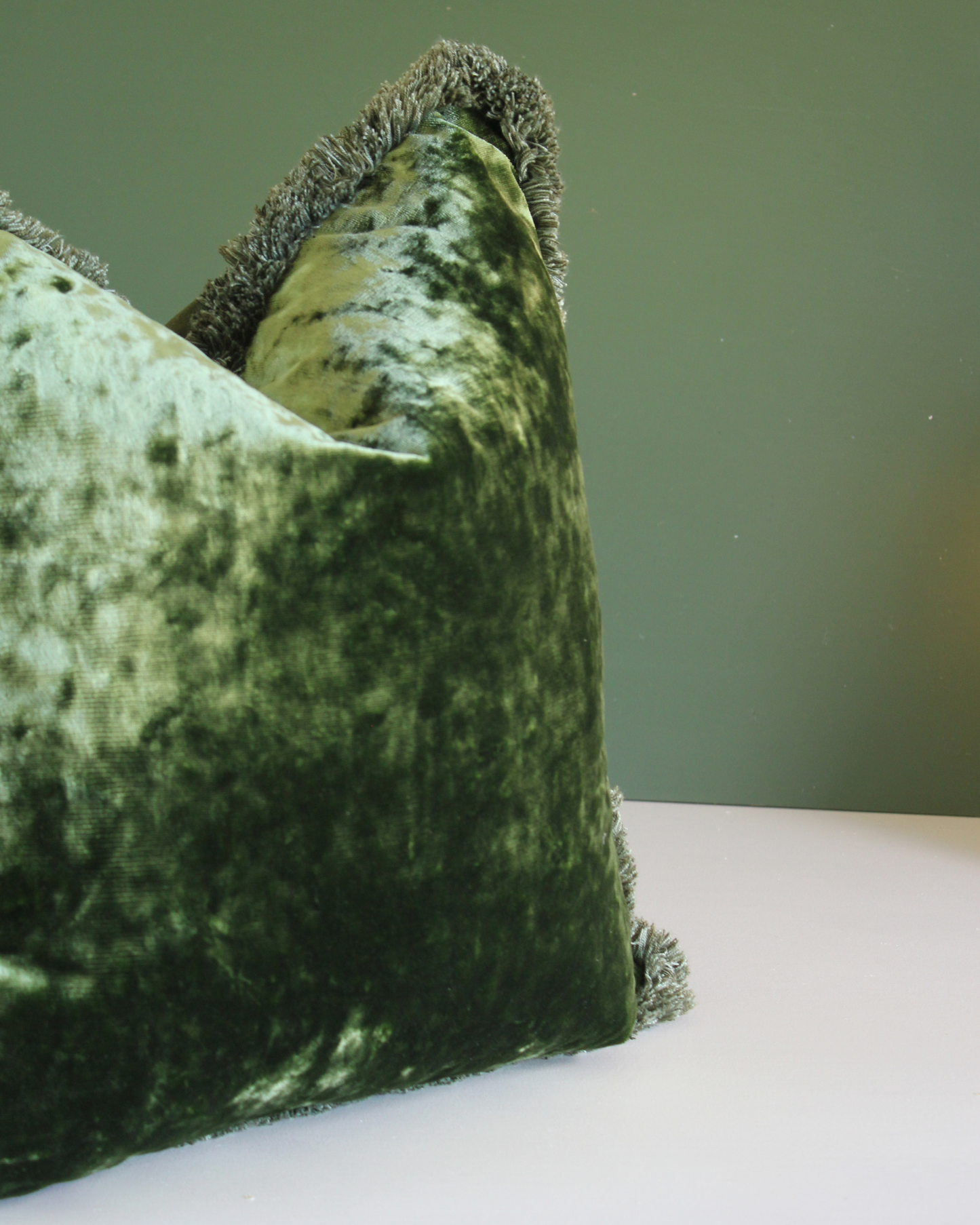 Little & Fox Fringed Velvet Cushion
