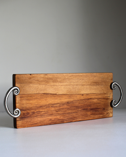 NZ Kauri Board with Pewter Handles & Set of Knives