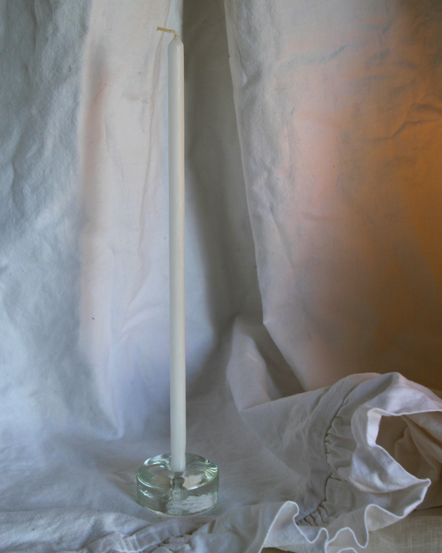 Single Glass Taper Candle Holder