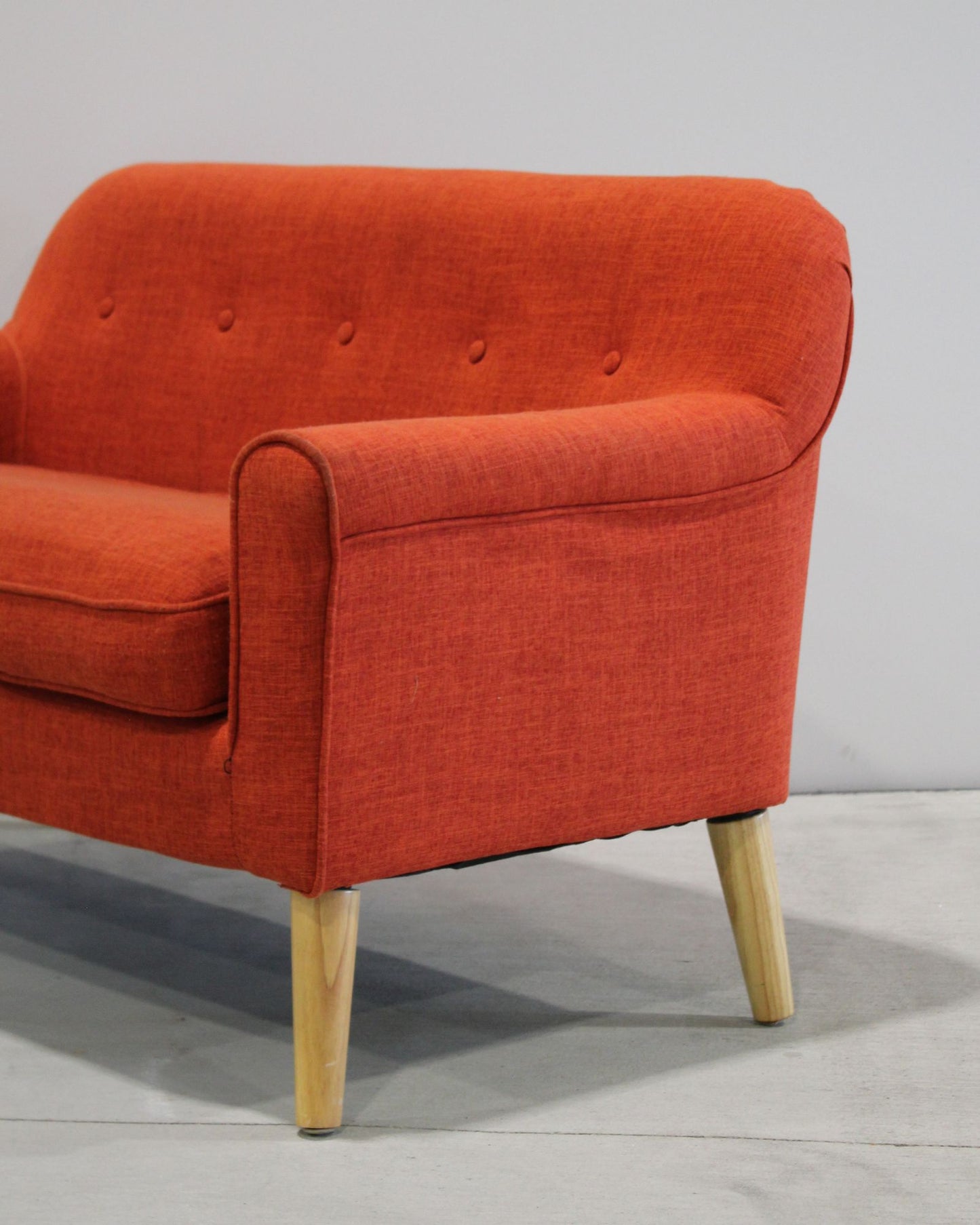 Kids Loveseat – Orange / Mid-Century Inspired