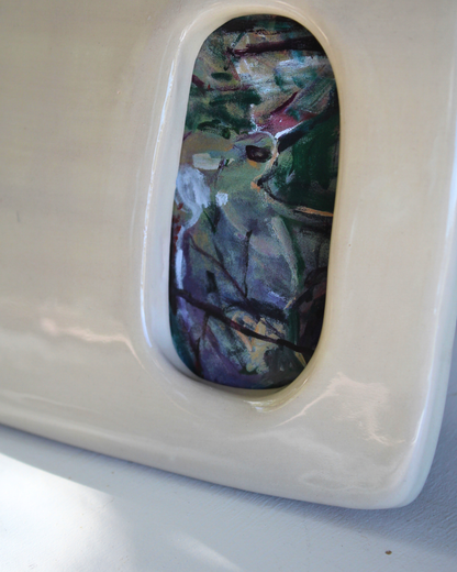 Handmade Ceramic Wall hung Frame | Latte | Studio Unknown