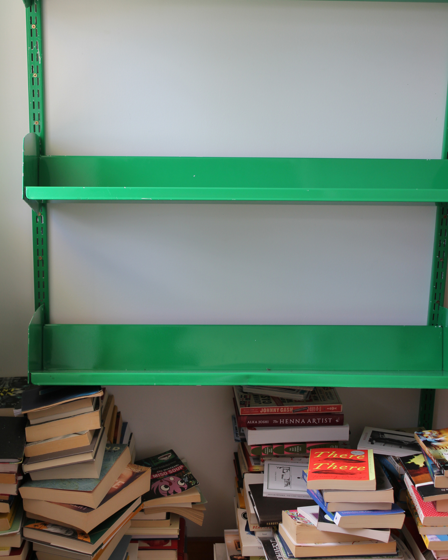 Green Adjustable Metal Wall Shelving (4-Tier)
