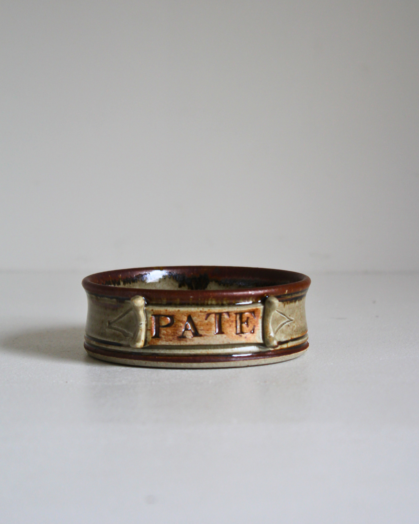 Vintage Stoneware Pate Dish