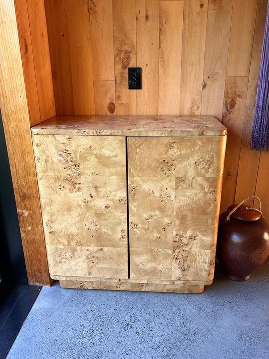 Burlwood Liquor Cabinet