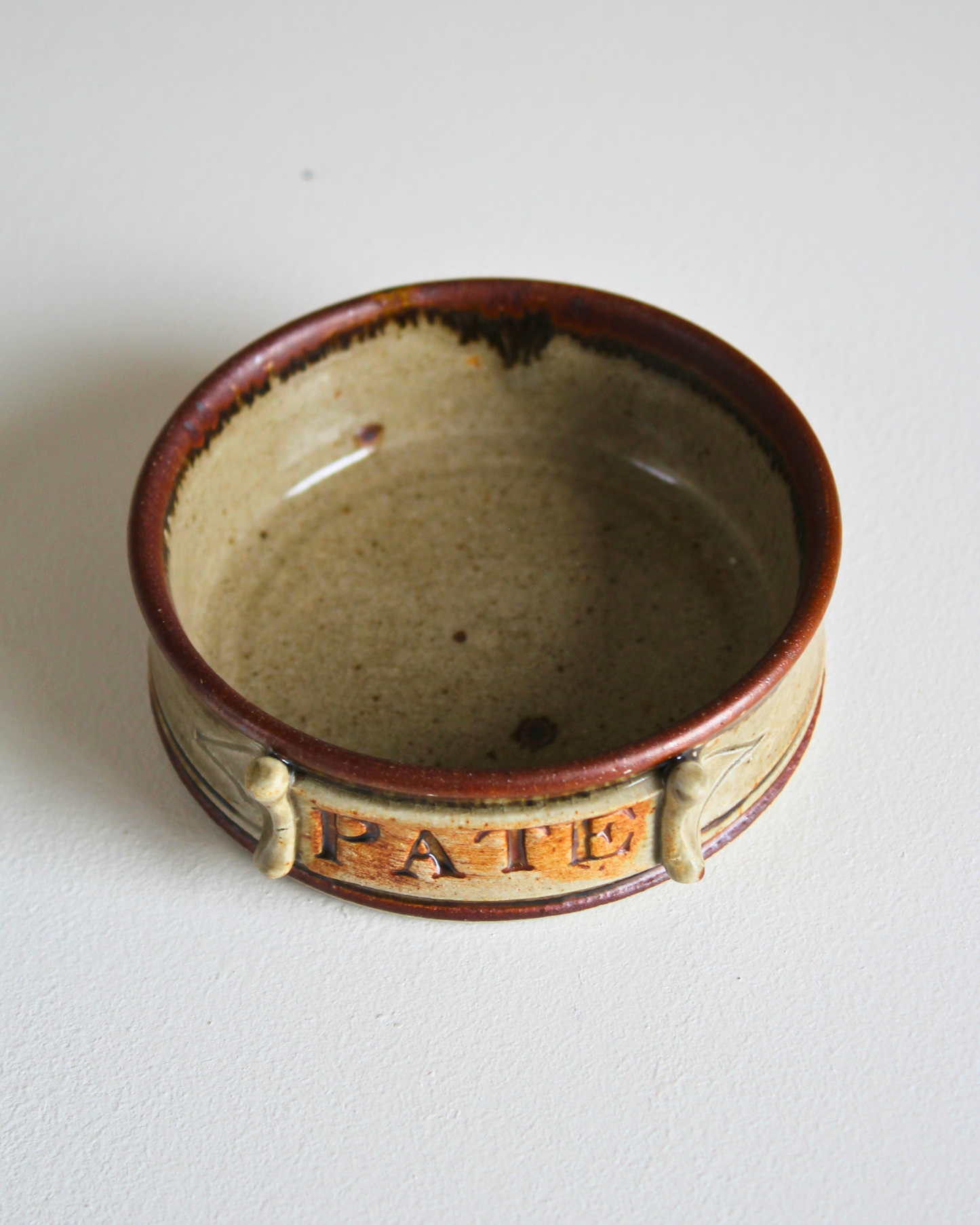 Vintage Stoneware Pate Dish
