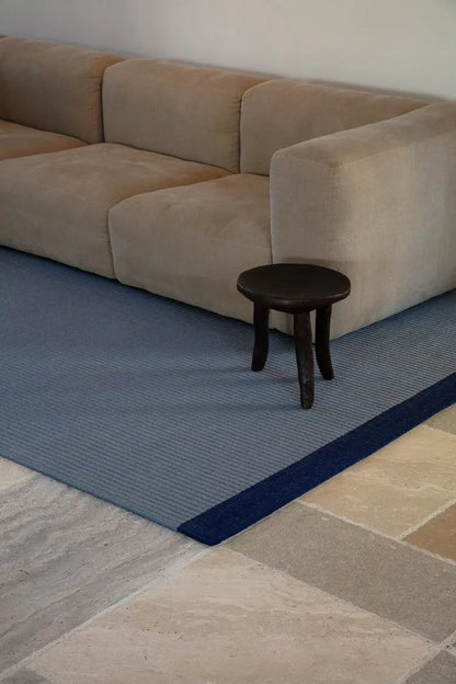 Nodi Rug / Unplugged Stripes in Cornflower Blue