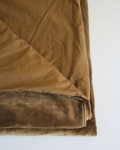 Kip & Co Khaki Velvet Duvet Cover Set / King