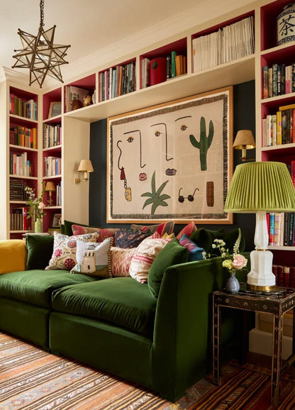 Green Velvet Loveseat / 2 Seater Couch