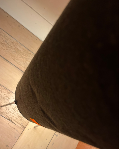 Pair of Retro Felt Floor Lamps in Orange & Black