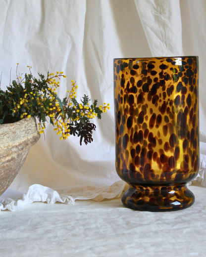 Handblown Tortoiseshell Glass Vase