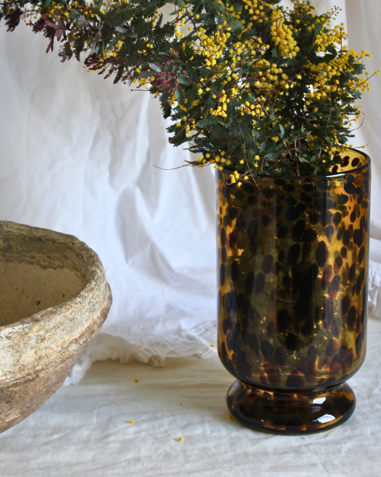 Handblown Tortoiseshell Glass Vase