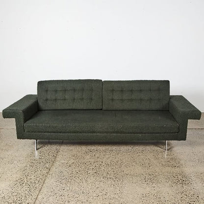 Dark Green Bouclé Sofa