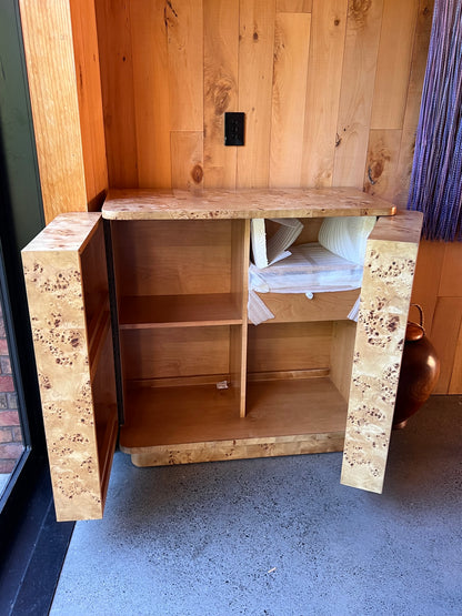 Burlwood Liquor Cabinet