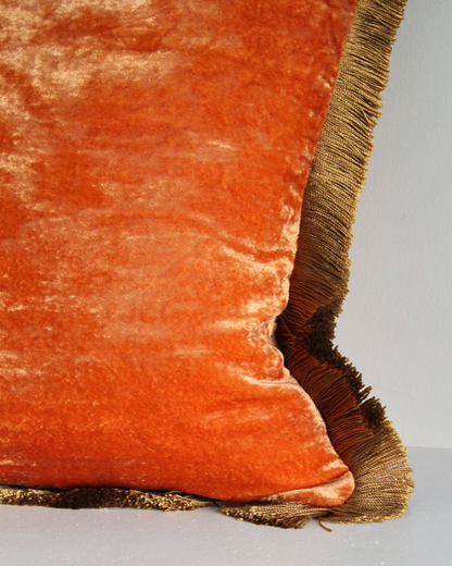 Anke Drechsel Tangerine Fringe Cushion