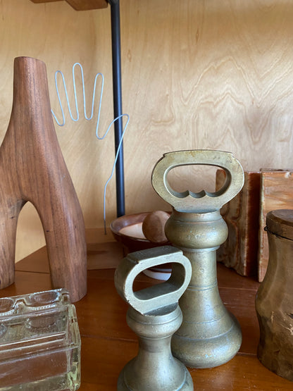 Pair of Brass Bell Weights – Paperweights / Door Stops