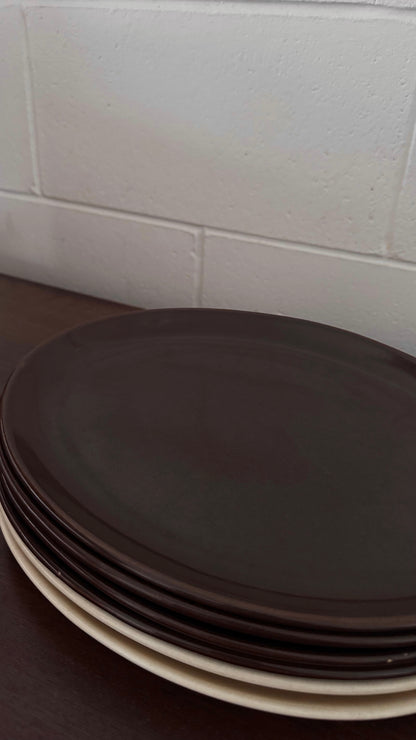 Crown Lynn & Ironstone Oval Plates / Set of 6
