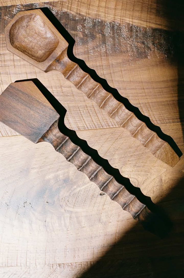 Hand-Carved Walnut Servers / Limited Pre-Order