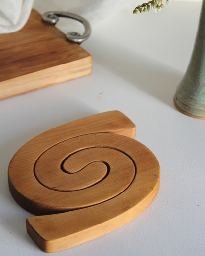 Kauri Koru Trivet | Two Piece