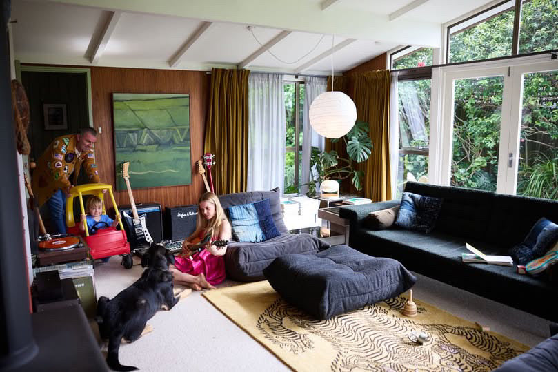 Dark Green Bouclé Sofa