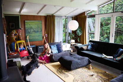 Dark Green Bouclé Sofa