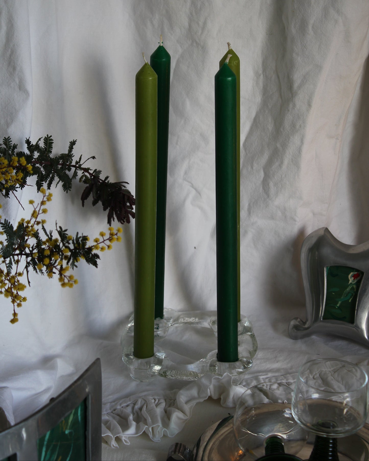 Pukeberg Ice Glass Candle Holder