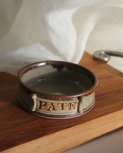 Vintage Stoneware Pate Dish
