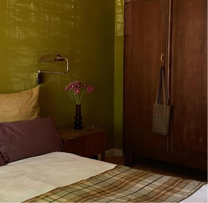 Vintage Wool Blanket / Kaiapoi / Green Tartan