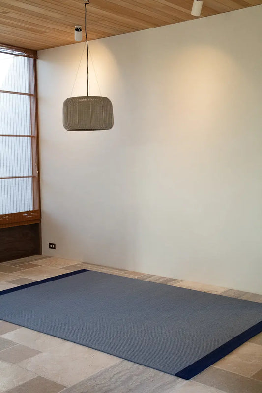 Nodi Rug / Unplugged Stripes in Cornflower Blue