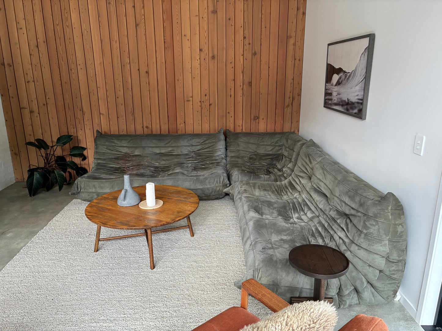 Togo Replica 3 Piece Sofa / Olive