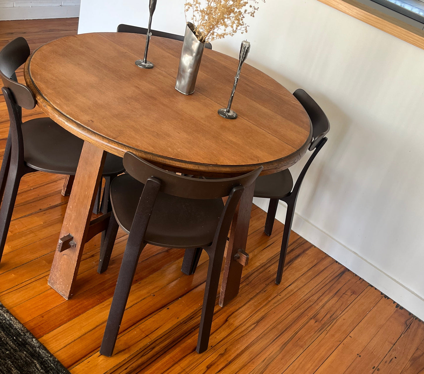 Gustav Stickley Style Antique Solid Oak Dining Table