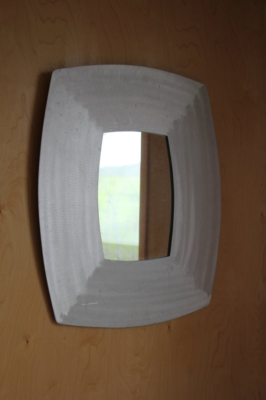 Brushed Aluminium Wall Mirror