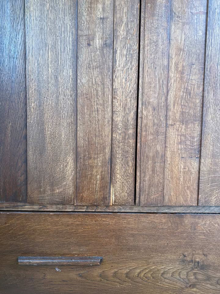 Vintage Solid Wood Wardrobe with Drawers – Imported from London