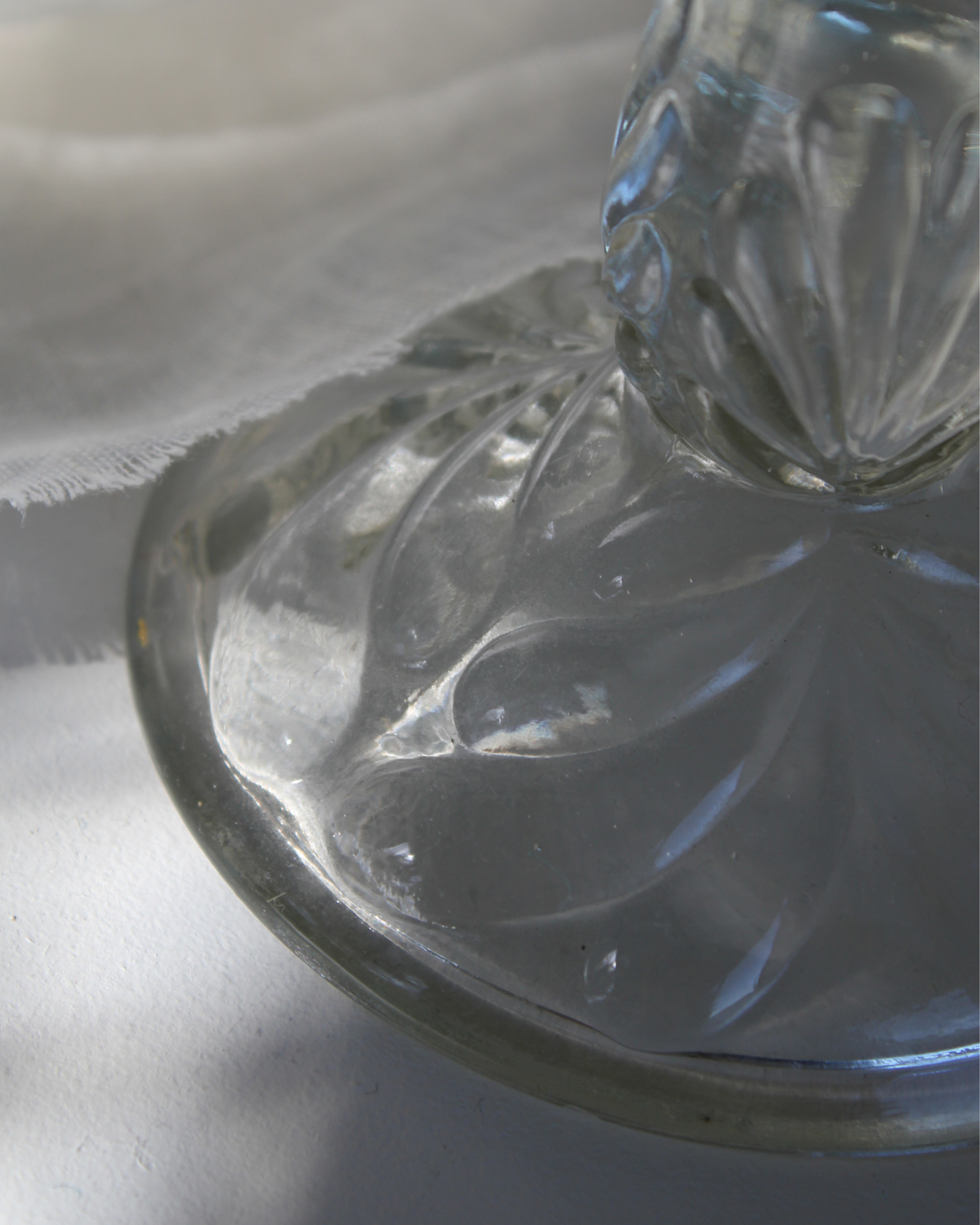 Pair of Pressed Glass Candlesticks