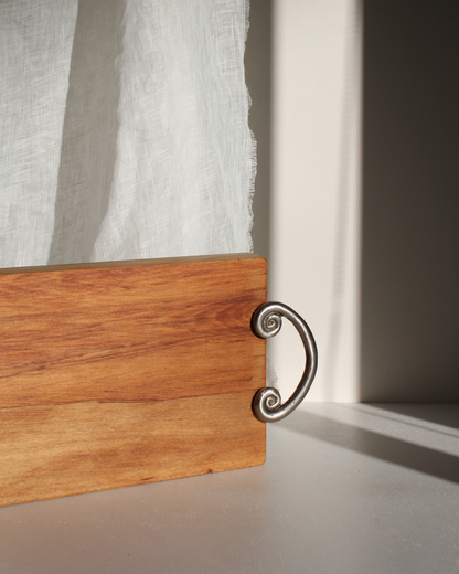 NZ Kauri Board with Pewter Handles & Set of Knives