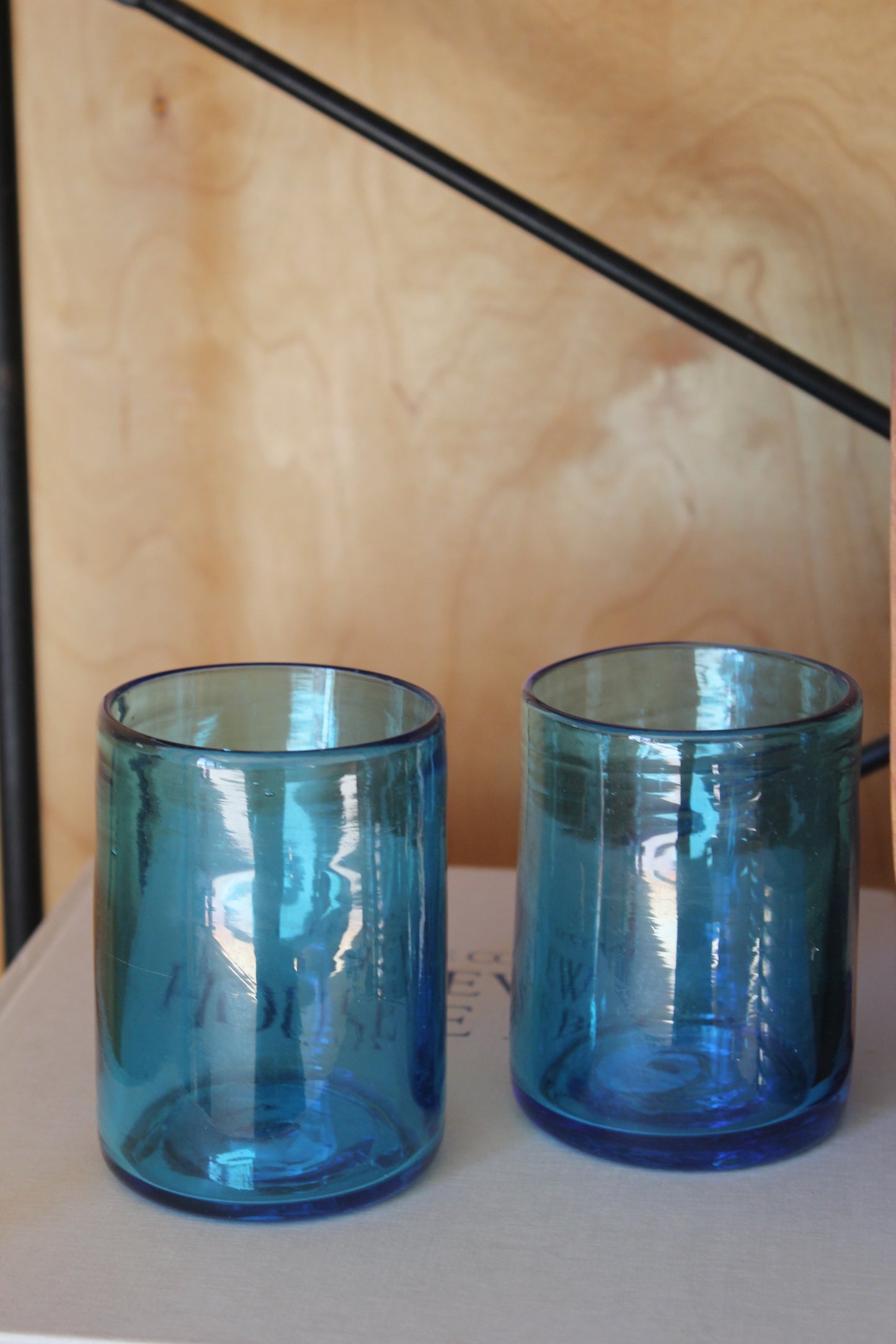 Blue handblown Tumbler / Pair