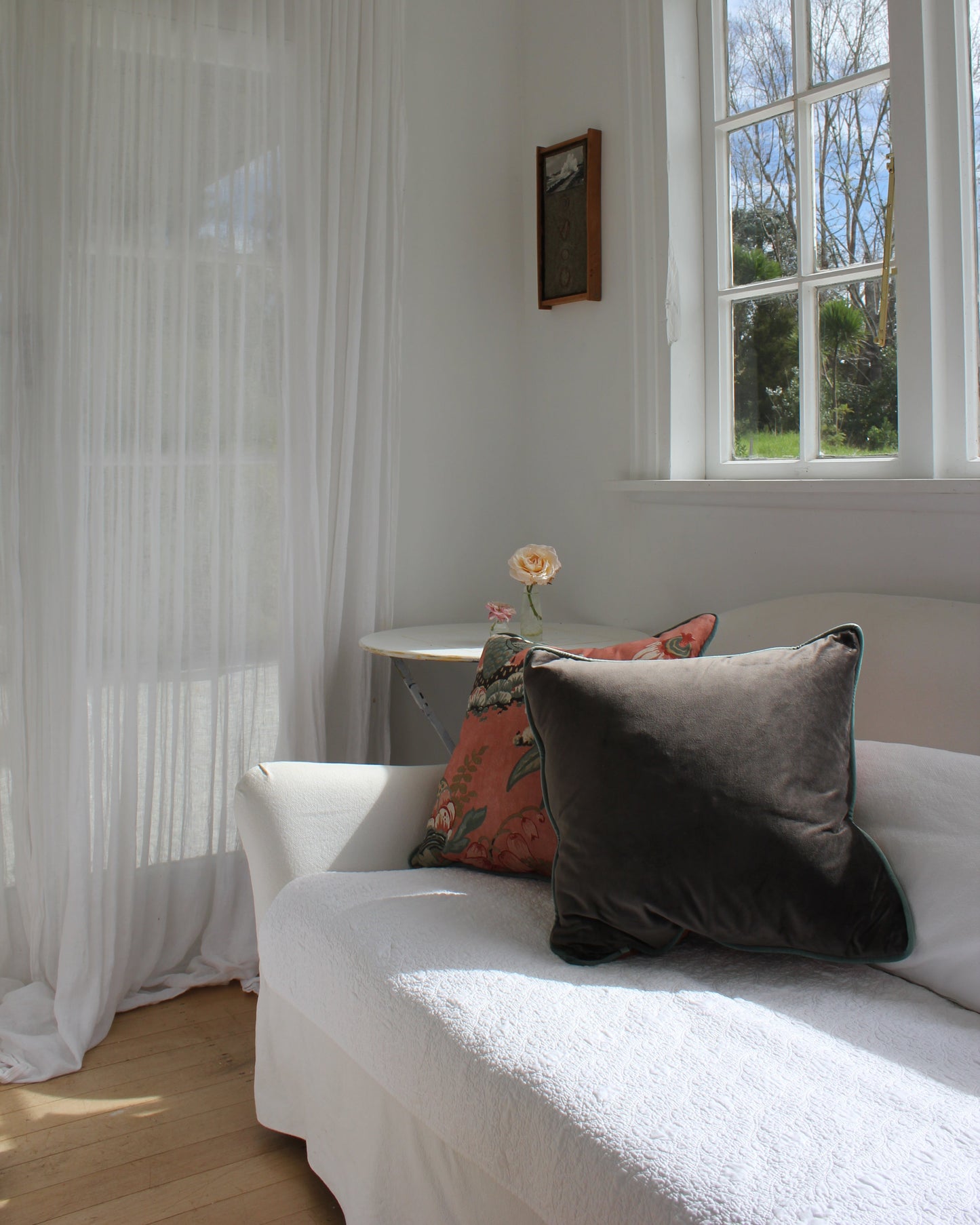 Becky Lee Floral Linen Cushions / Pair