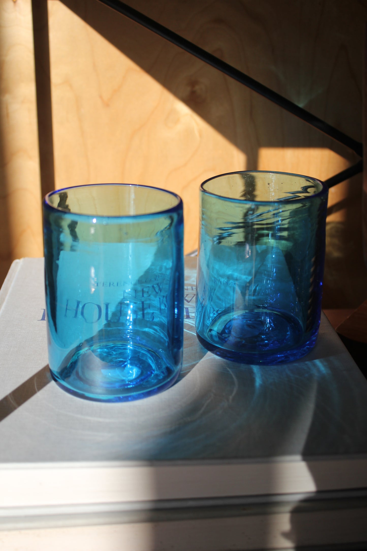 Blue handblown Tumbler / Pair
