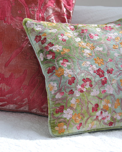 Anke Drechsel Mint Embroidered Cushion Cover