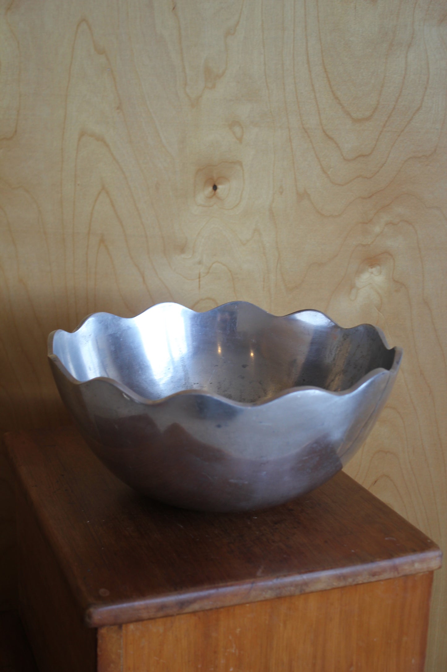 Scolloped Aluminium Bowl