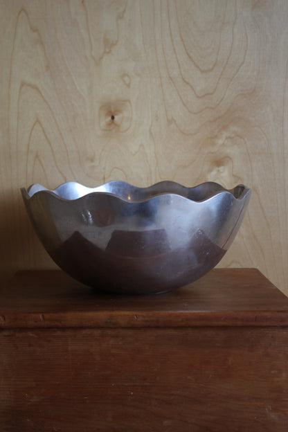Scolloped Aluminium Bowl